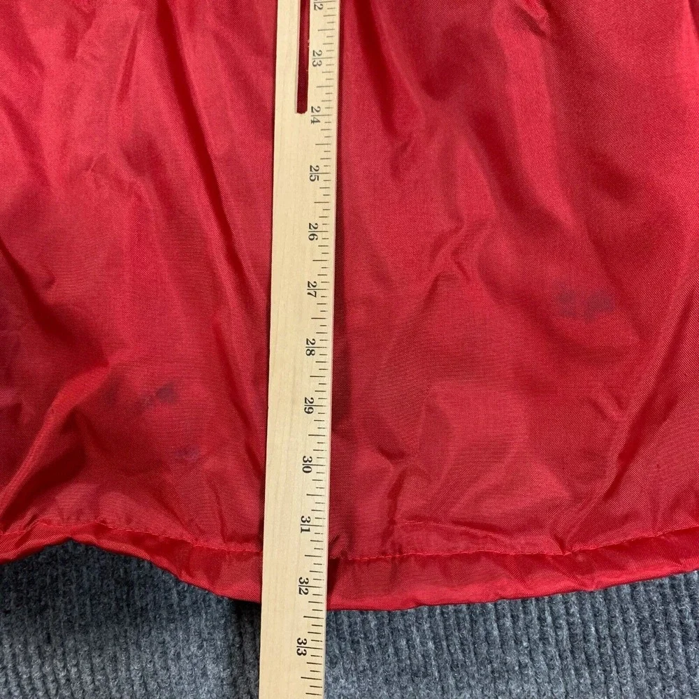 VTG Great‎ Lakes Jacket Mens XL Red Belted Gernal Motors Mens Club Parka Nylon - Picture 13 of 16